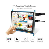RC070 7 inch Touch Screen 1024*600 LCD Display Compatible with Raspberry Pi 5/4/3, Banana Pi/ mini PCs